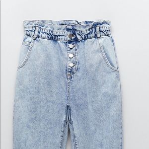 BUTTONED BAGGY JEANS zara size 4